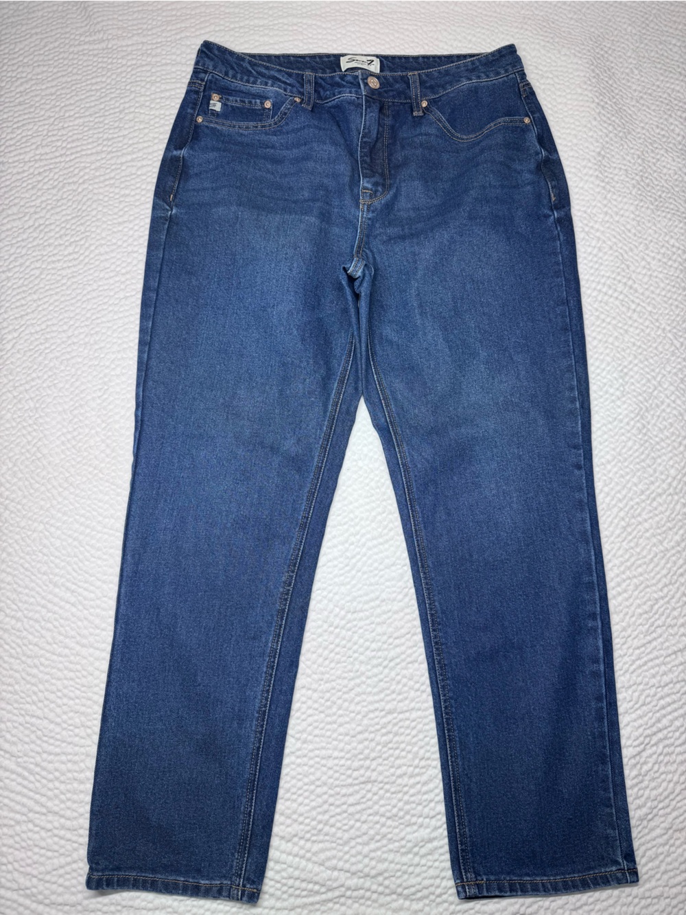 Seven7 Women's Deep Blue Straight-Leg Jeans